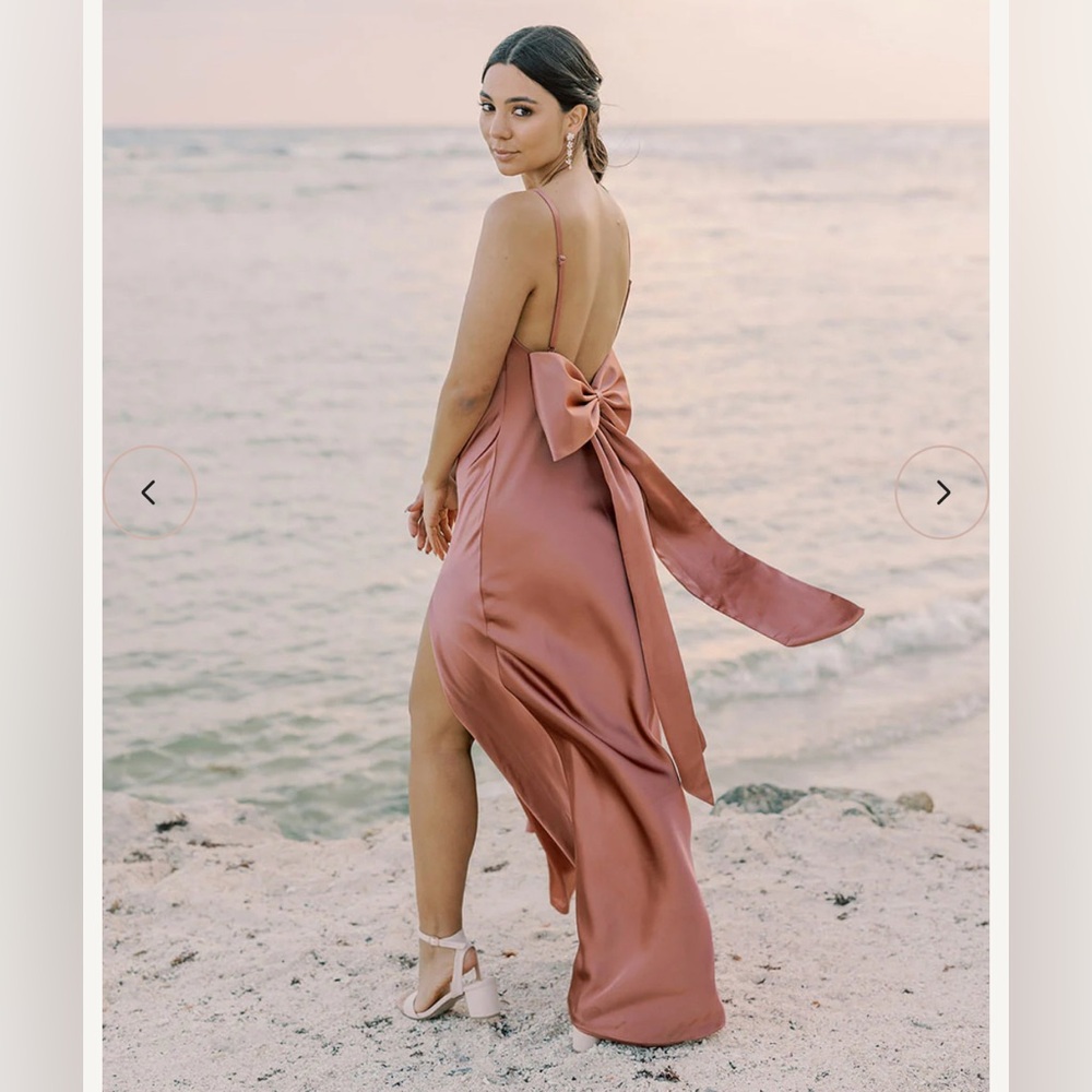 Revelry Steph Satin Dress